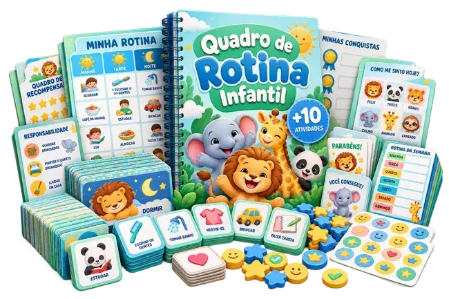 Kit Quadro de Rotina Infantil